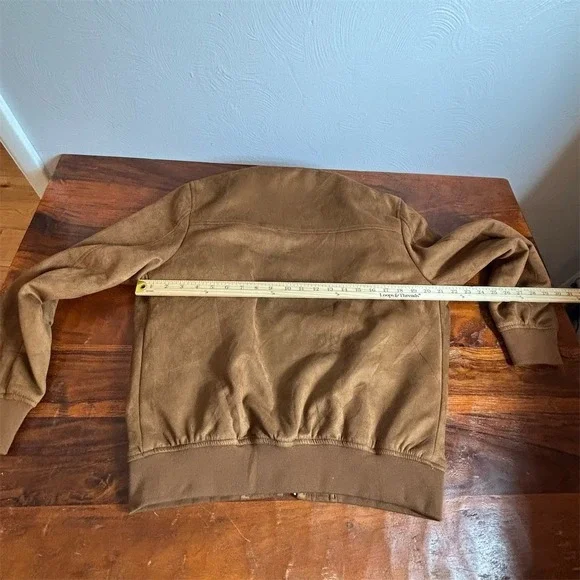 Porter & Ash Bomber Jacket Men's Small Brown Full Zip Paisley Lined - Picture 6 of 7